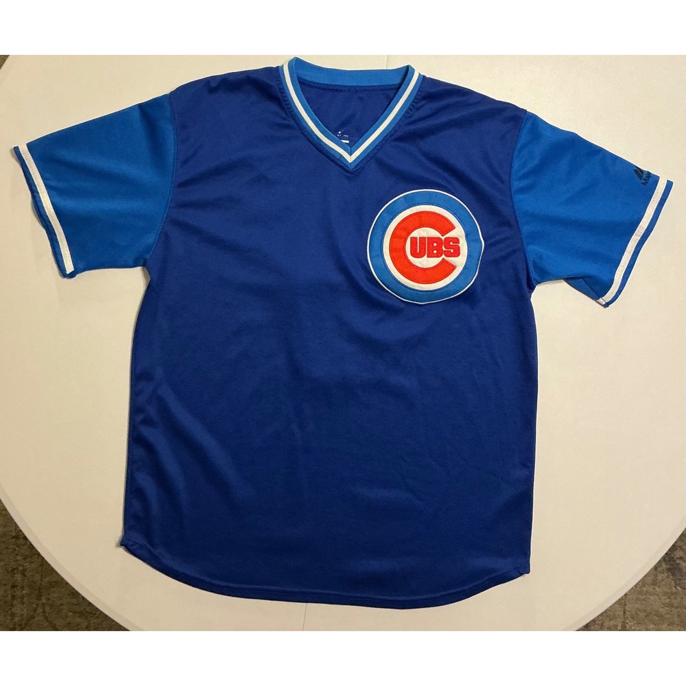 VTG Majestic Chicago Cubs El Mago Javier Baez Jersey XL 48 Blue Players Weekend